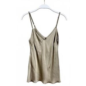 NEW MINT EXCLUSIVES women's adjustable strap silky tank in mocha